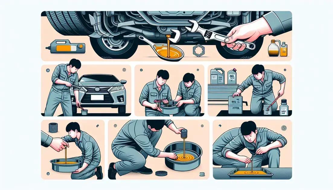 Step-by-step instructions for changing oil